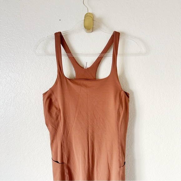 New FP Movement by Free People Clay Brown Onesie Shortie Romper size L - Picture 6 of 12